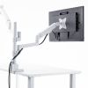 モニターアーム（ディスプレイアーム・2画面上下左右・デュアルモニター・ガススプリング・薄型クランプ・耐荷重各1から9kg・32インチまで対応・ホワイト）