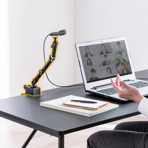 カメラマウント（クランプ式・支柱取付・ポール取付・4関節・角度調整・ボールジョイント搭載）