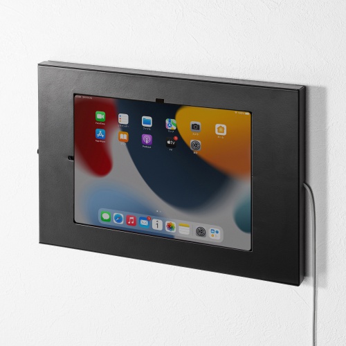 iPad用スチール製ケース（VESA75×75mm対応・ブラック）CR-LAIPAD16BK