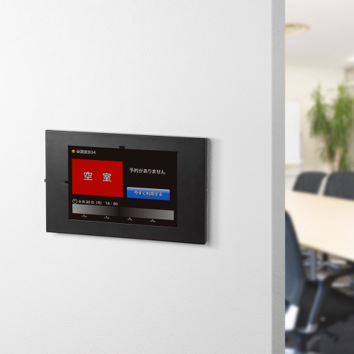 iPad用スチール製ケース（VESA75×75mm対応・ブラック）CR-LAIPAD16BK