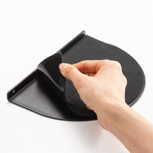 モニターアーム補強プレート（クランプ式モニタアーム用・スチール製・傷防止・デスク保護・ブラック）CR-LAPLT1BK