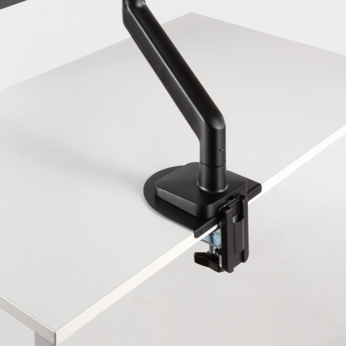 モニターアーム補強プレート（クランプ式モニタアーム用・スチール製・傷防止・デスク保護・ブラック）CR-LAPLT1BK