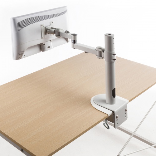 モニターアーム補強プレート（クランプ式モニタアーム用・スチール製・傷防止・デスク保護・ホワイト）CR-LAPLT1W