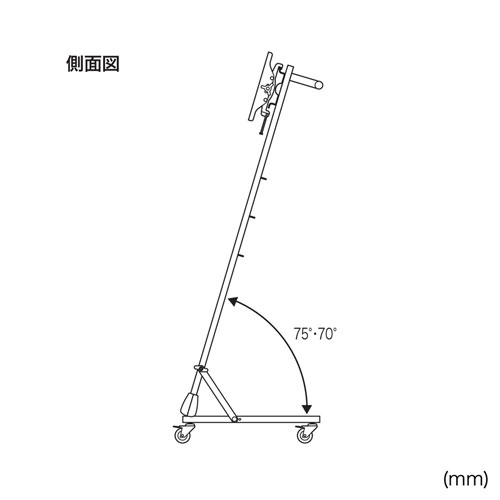 テレビスタンド(折りたたみ・耐荷重10kg・VESA対応・キャスター付き