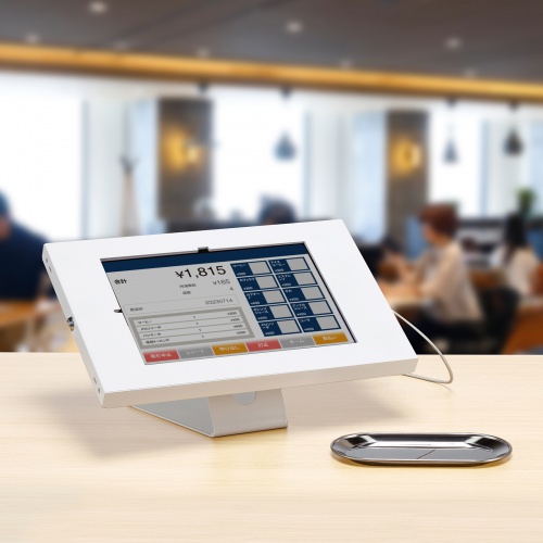 スタンド付きケース（iPad用・スチール製・VESA75×75mm対応・ホワイト） CR-LASTIP34W