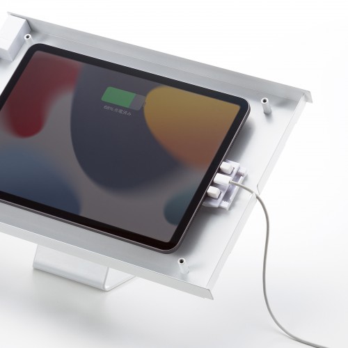 スタンド付きケース（iPad用・スチール製・VESA75×75mm対応・ホワイト） CR-LASTIP34W