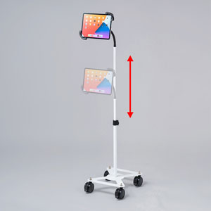 【アウトレット･訳あり・セール】iPad・タブレット用キャスター付きスタンド（ホワイト） CR-LASTTAB16W サンワサプライ