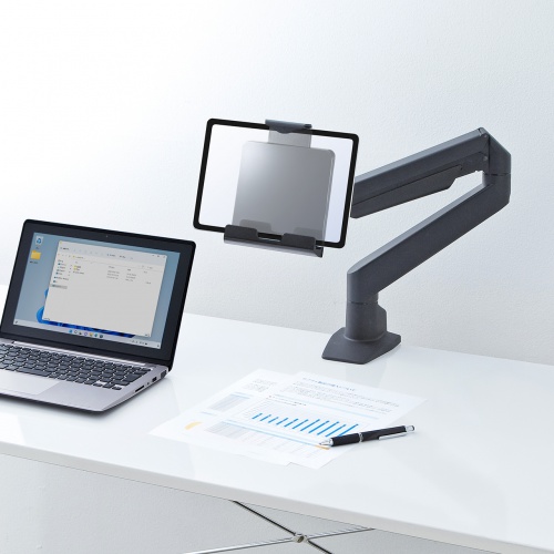iPad・タブレット用取付けホルダー（9～12インチ対応・VESA） CR-LATAB20BK サンワサプライ