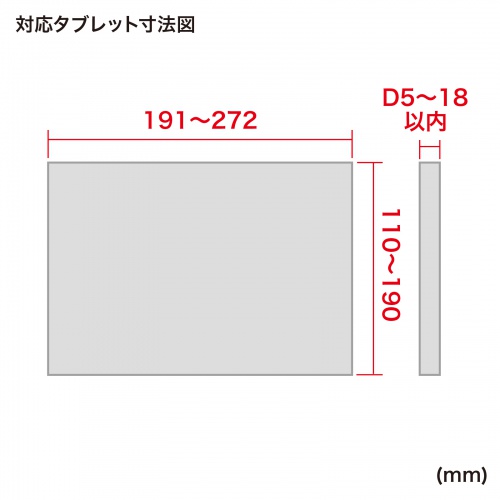 クランプ式タブレットアーム（支柱取付け用・7～11インチ対応・4関節・フレキシブルアーム・iPad対応）CR-LATAB22N