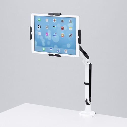 iPad・タブレット用アーム（11～13インチ対応・クランプ・鍵付き）