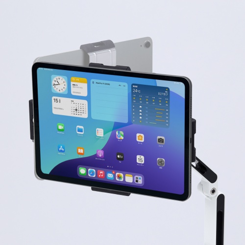 【訳あり 新品】iPad・タブレット用アーム（11～13インチ対応・クランプ） ※箱にキズ、汚れあり