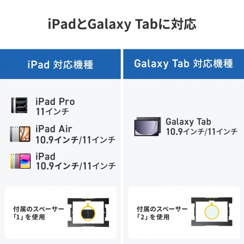 タブレット セキュリティケース（iPad・Galaxy Tab・タブレット・10.9インチ・11インチ・鍵付き・タブレットケース・盗難防止・VESA対応・タブレットホルダー・タブレット固定）