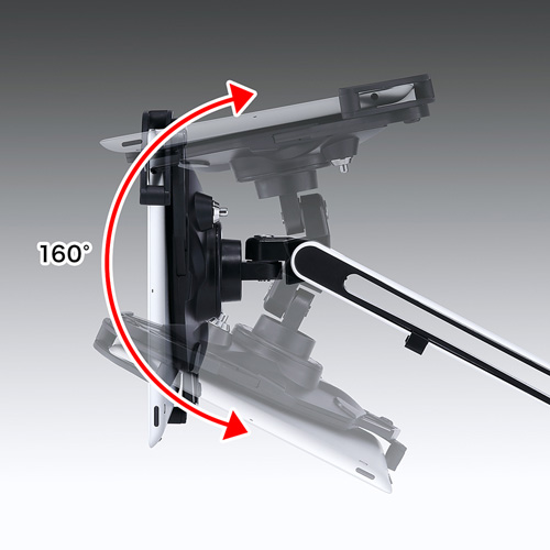タブレットPC用アーム（2本アーム・角度調整・クランプ式）