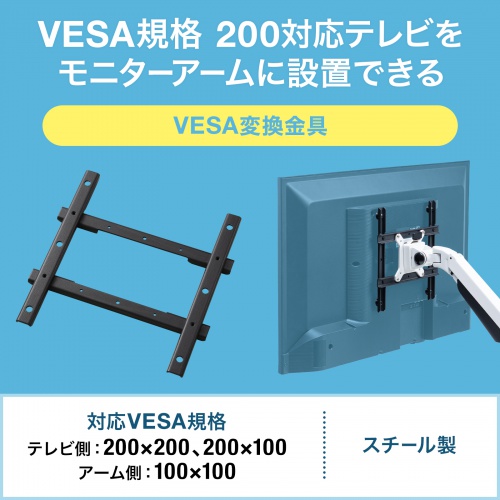 VESA変換金具（アタッチメント・プレート・100×100mm） CR-LAVESA200 サンワサプライ