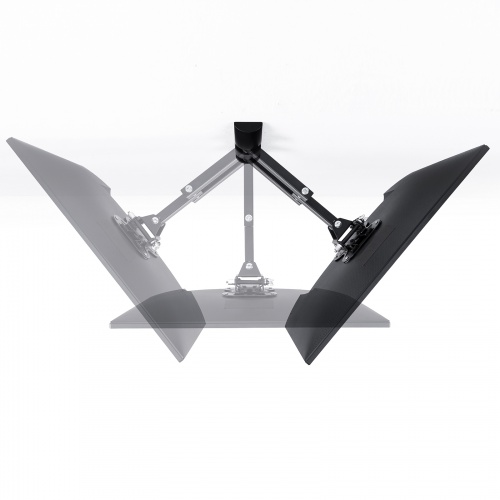 モニターアーム（壁掛け金具・40インチ・液晶モニター・左右角度調整・25kgまで対応・ブラック）