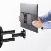モニターアーム（壁掛け金具・40インチ・液晶モニター・左右角度調整・25kgまで対応・ブラック）
