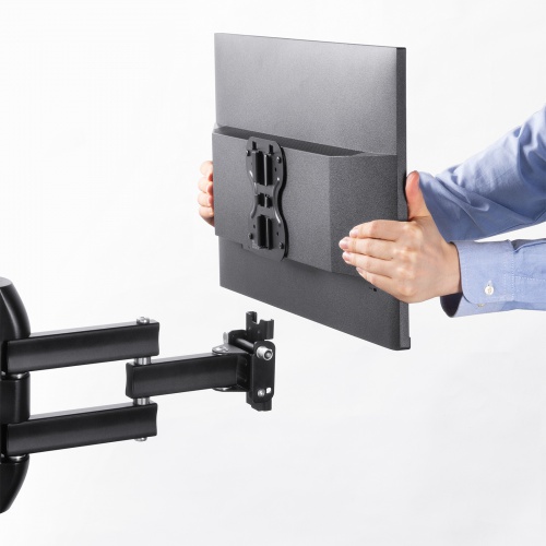 モニターアーム（壁掛け金具・40インチ・液晶モニター・左右角度調整・25kgまで対応・ブラック）
