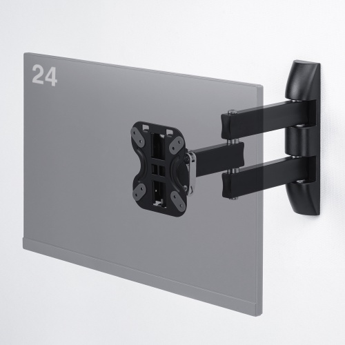 モニターアーム（壁掛け金具・40インチ・液晶モニター・左右角度調整・25kgまで対応・ブラック）