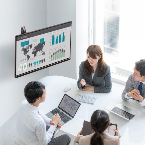 モニターアーム（壁掛け金具・40インチ・液晶モニター・左右角度調整・25kgまで対応・ブラック）