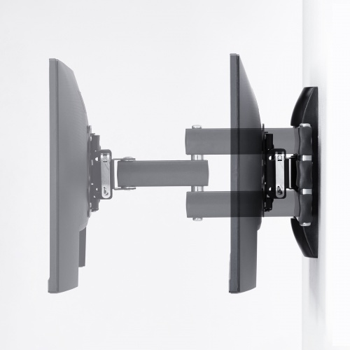 モニターアーム（壁掛け金具・40インチ・液晶モニター・左右角度調整・25kgまで対応・ブラック）