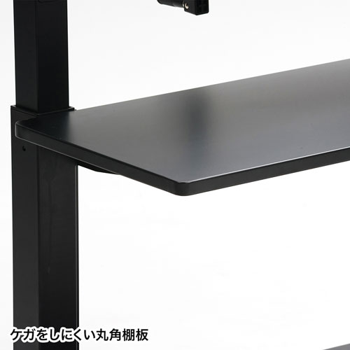 【アウトレット･訳あり・セール】テレビスタンド｜業務用・昇降・キャスター・棚付き【CR-PL102SCBK】