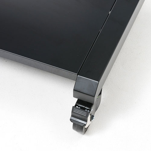 【アウトレット･訳あり・セール】テレビスタンド｜業務用・昇降・キャスター・棚付き【CR-PL102SCBK】