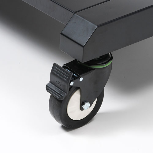 【アウトレット･訳あり・セール】テレビスタンド｜業務用・昇降・キャスター・棚付き【CR-PL102SCBK】