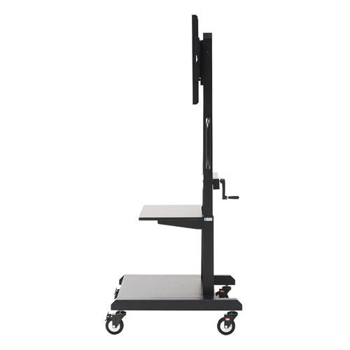 【アウトレット･訳あり・セール】テレビスタンド｜業務用・昇降・キャスター・棚付き【CR-PL102SCBK】