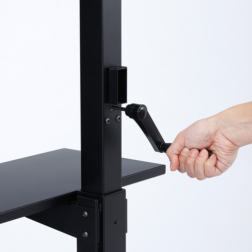 テレビスタンド｜会議用・高さ調整・小型・キャスター・棚付き