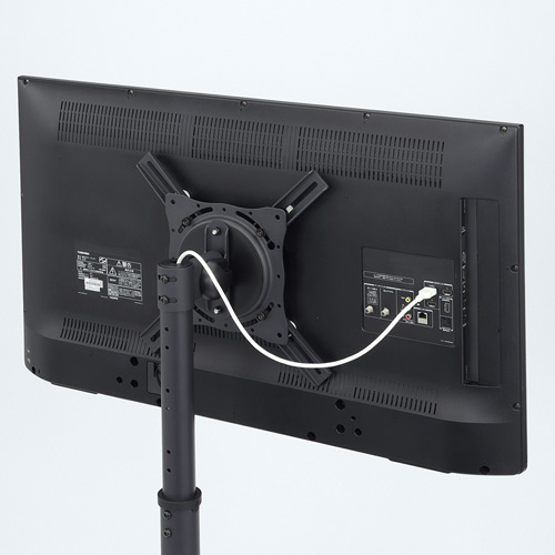 テレビスタンド（キャスター・移動式・棚付き・壁寄せ・角度調整・高さ調整・おすすめ）CR-PL27BK サンワサプライ