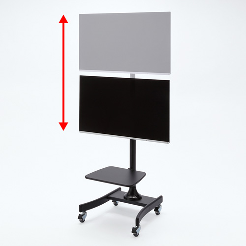 テレビスタンド（キャスター・移動式・棚付き・壁寄せ・角度調整・高さ調整・おすすめ）CR-PL27BK サンワサプライ