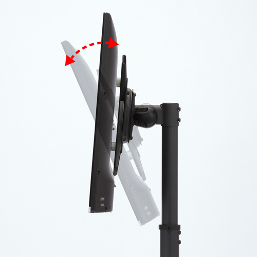 テレビスタンド（キャスター・移動式・棚付き・壁寄せ・角度調整・高さ調整・おすすめ）CR-PL27BK サンワサプライ