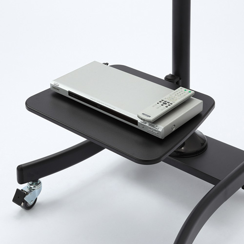 テレビスタンド（キャスター・移動式・棚付き・壁寄せ・角度調整・高さ調整・おすすめ）CR-PL27BK サンワサプライ