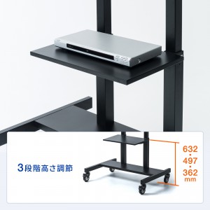 テレビスタンド 65・75インチ対応 ハイタイプ CR-PL30BK
