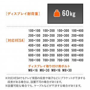 テレビスタンド 65・75インチ対応 ハイタイプ CR-PL30BK