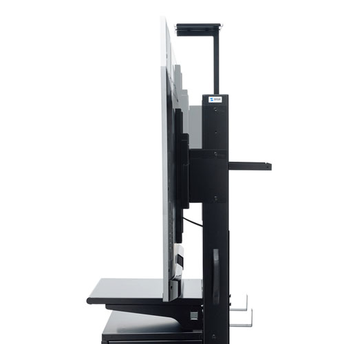 ディスプレイスタンド（機器収納可能・耐荷重60㎏・キャスターつき・32型/40型/43型/49型/50型/52型/55型/58型/60型/65型対応）