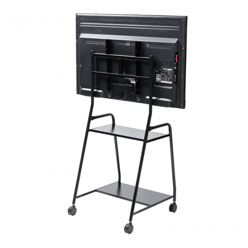 移動式ディスプレイスタンド（32～50型対応・大型キャスター付き・シンプル・スリムタイプ）