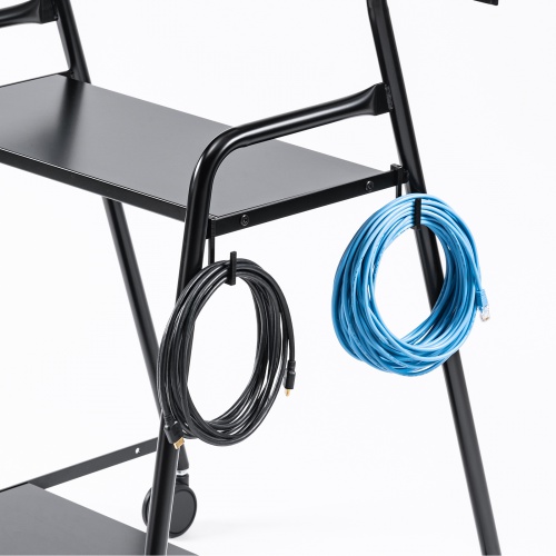 移動式ディスプレイスタンド（32～50型対応・大型キャスター付き・シンプル・スリムタイプ）