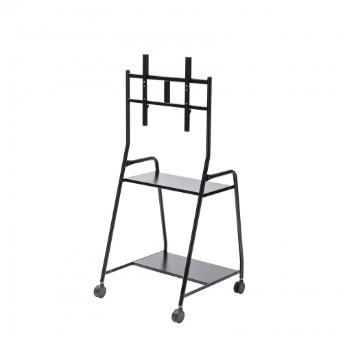 移動式ディスプレイスタンド（32～50型対応・大型キャスター付き・シンプル・スリムタイプ）