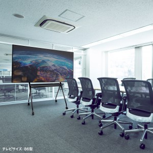テレビスタンド｜キャスター・高耐荷重・65/75インチ対応