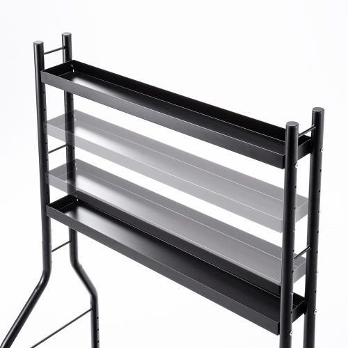 テレビスタンド（ディスプレイスタンド・40～65インチ対応・ディスプレイ耐荷重60kg・中棚・下棚・ディスプレイブラケット・大型キャスター付き） CR-PL58BK サンワサプライ