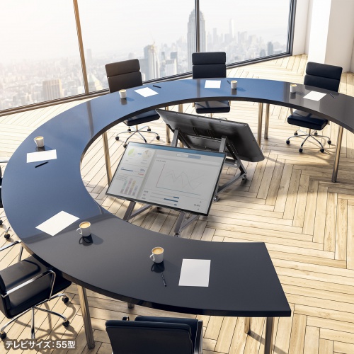 テレビスタンド｜ロータイプ・サイネージ対応・角度調節・55/60インチ対応