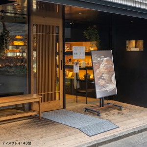 テレビスタンド｜キャスター・棚板付き・55/65/75インチ対応・CR-PL60BK