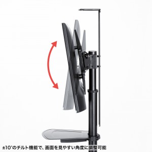 テレビスタンド 65・75インチ対応 キャスター付き CR-PL61B