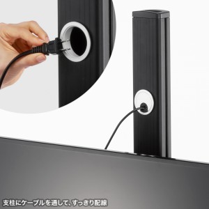 テレビスタンド 65・75インチ対応 キャスター付 回転 CR-PL62BK