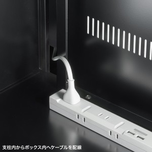 デジタルサイネージスタンド（テレビスタンド・42～55インチ対応・ハイタイプ・ディスプレイスタンド ・機器収納ボックス付）