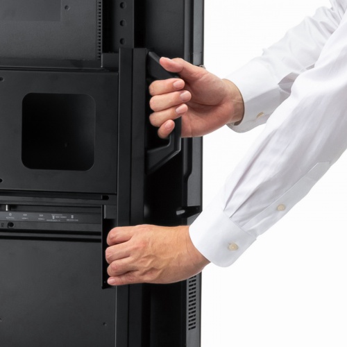 デジタルサイネージスタンド（テレビスタンド・42～55インチ対応・ハイタイプ・ディスプレイスタンド ・機器収納ボックス付）