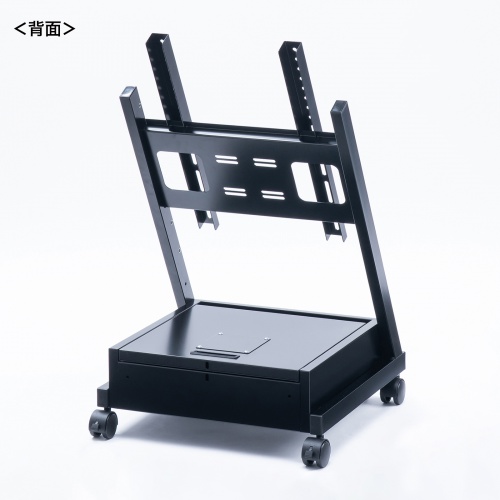 サイネージスタンド（デジタルサイネージ・65インチ対応・ディスプレイスタンド・ロータイプ・収納ボックス付・店舗・広告用・新風営法対応）