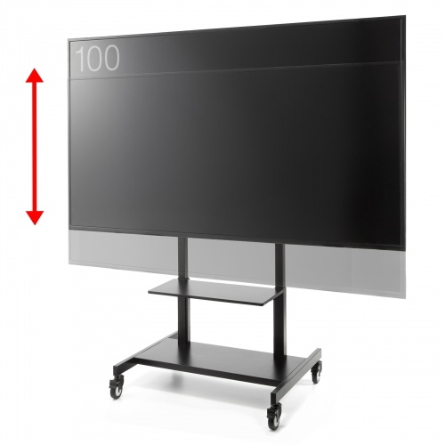 テレビスタンド（100型・100インチ対応・上下昇降・高耐荷重・110kg・手動・ディスプレイスタンド・キャスター付・ハイタイプ）