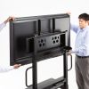 テレビスタンド（100型・100インチ対応・上下昇降・高耐荷重・110kg・手動・ディスプレイスタンド・キャスター付・ハイタイプ）